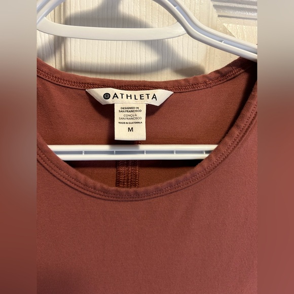 Athleta Sleeveless Pima Cotton Tank Dress in Warm Rose - Picture 2 of 6